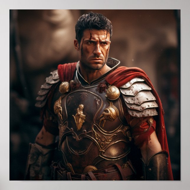 Maximus comme Retiarius Gladiator Poster - Roman G (Devant)