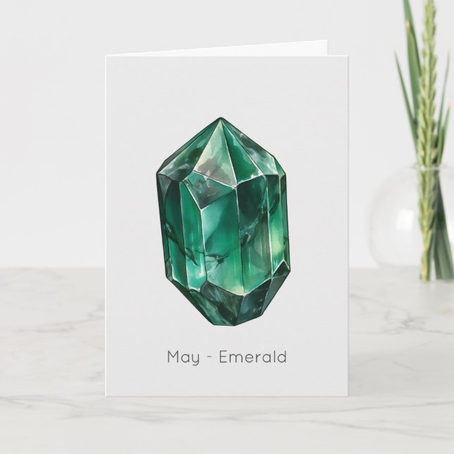May Birthstone Emerald Bonne carte d'anniversaire (Devant)