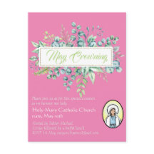 May Crowning Invitations Vierge Marie Invitations 