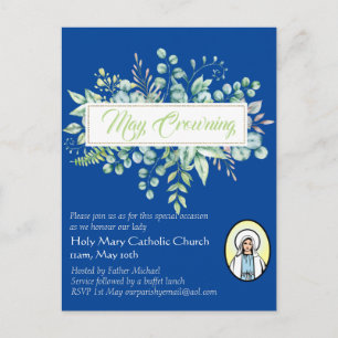 May Crowning Invitations Vierge Marie Invitations