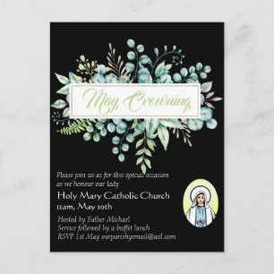 May Crowning Invitations Vierge Marie Invitations 