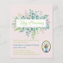 May Crowning Invitations Vierge Marie Invitations 
