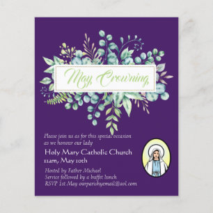 May Crowning Invitations Vierge Marie Invitations 
