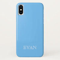 MAYA BLUE Solid Arrière - plan Coque iPhone X