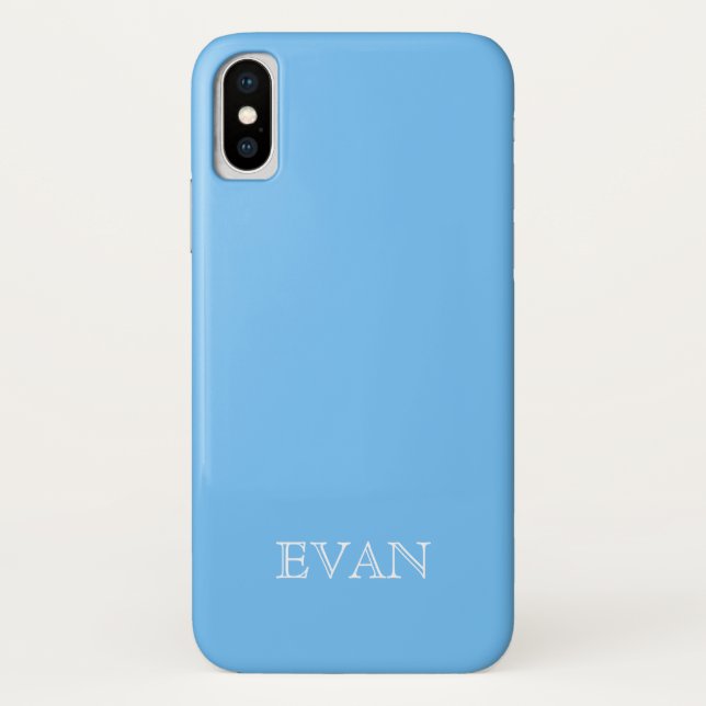 MAYA BLUE Solid Arrière - plan Coque iPhone X (Dos)