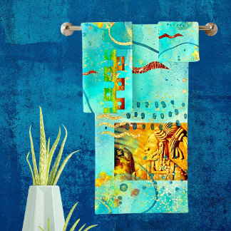 Maya Turquoise & Golden Misty Sky