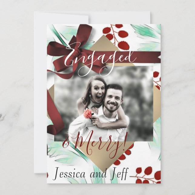 Mayberry Fiancés et Joyeuse Photo de Fêtes (Devant)