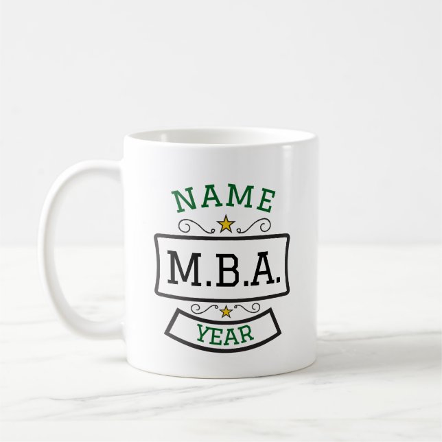 MBA Graduation Cadeau Mug personnalisé (Gauche)