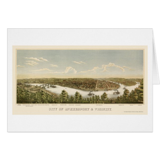 McKeesport, carte panoramique de PA - 1894 (Devant horizontal)