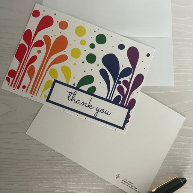 MCM Carte de remerciements de Lollipops de peintur (Créateur téléchargé)