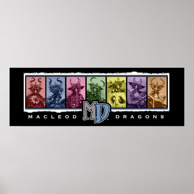 MD 36"x12" Colored Bar Poster (Devant)