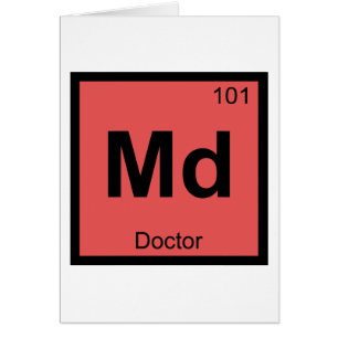 Md - Docteur Symbole du tableau périodique de la c