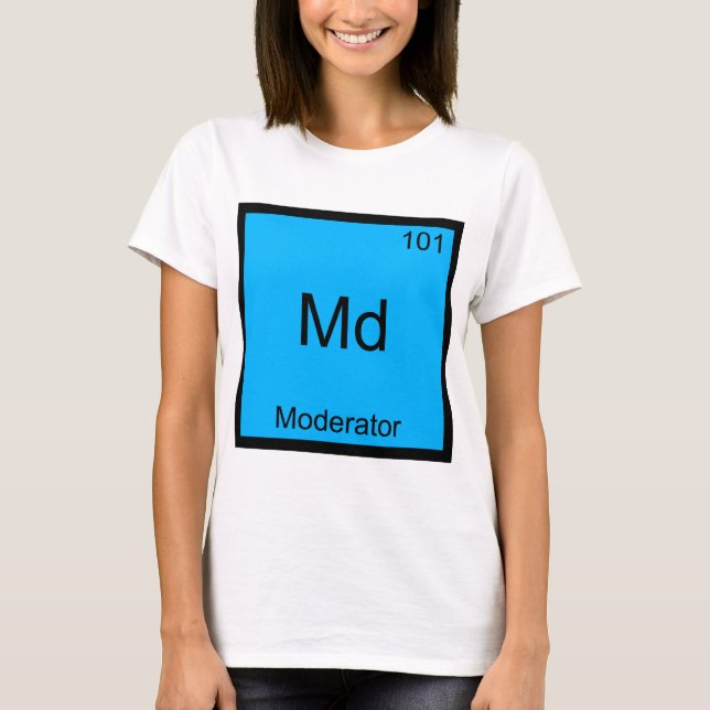 Md - Modérateur T-shirt symbole d'élément de chimi (Devant)