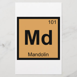 Md - Symbole de table périodique de la chimie de m