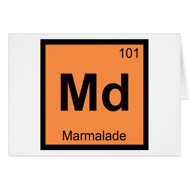Md - Table périodique de chimie de la marmelade Sy (Devant horizontal)
