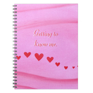Me connaître Red Hearts Journal Carnet