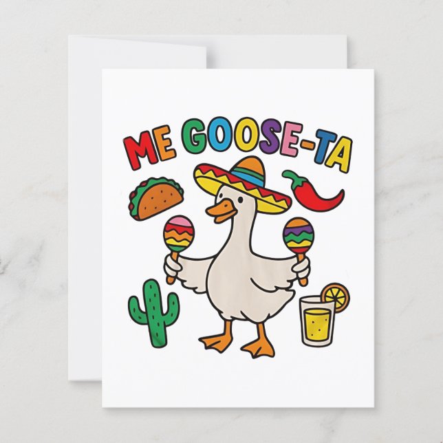 Me Goose-Ta Funny Mexicain Espagnol Oie (Devant)
