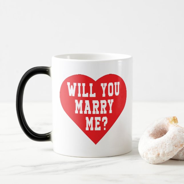 Me Marieras-Tu ? Mug magique de la proposition (Avec donut)