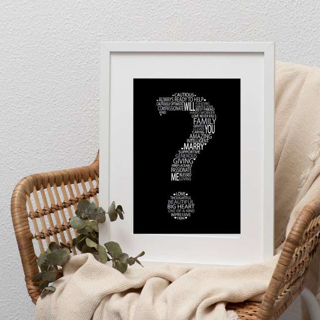 Me Marieras-Tu Poster Word Cloud Poster (Créateur téléchargé)