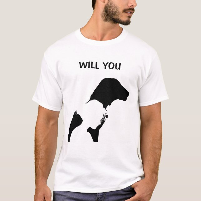 Me Marierez-Vous Proposition De Mariage T-Shirt Ch (Devant)