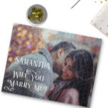 Me Marierez-Vous Proposition Personnaliser Photo<br><div class="desc">Cette conception a été créée par art numérique. Elle peut être personnalisée en cliquant sur le bouton personnaliser et en modifiant la couleur, en ajoutant un nom, des initiales ou vos mots préférés. Contactez-moi à l'adresse colorflowcreations@gmail.com si vous souhaitez que ce design soit disponible sur un autre produit. Achetez ma...</div>