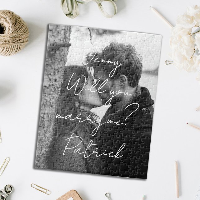 Me marierez-vous un Puzzle vertical noir et blanc  (Créateur téléchargé)