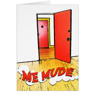 me mudé : puerta cómica