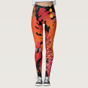 Meadley colorée de Leggings Feuille