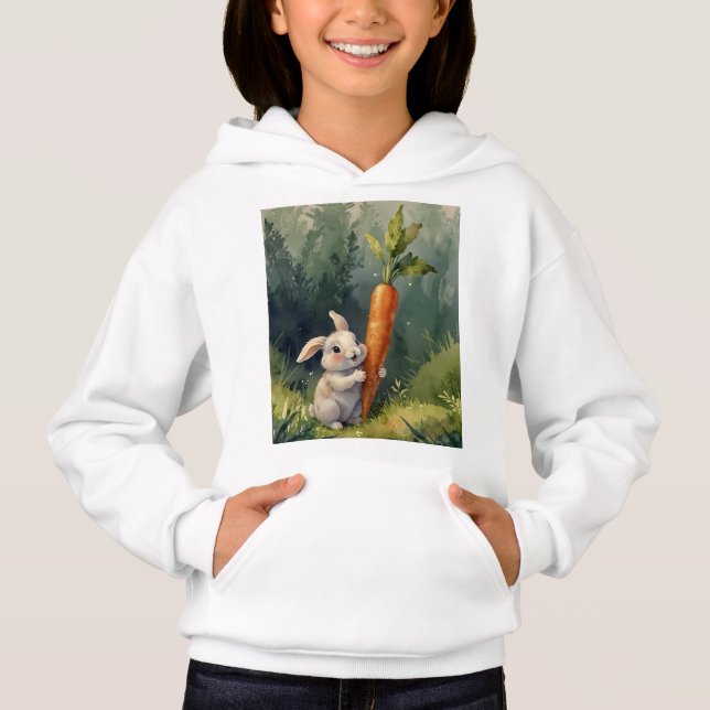 Meadow Bunny Dreams : Sweat - shirt à capuche fant (Devant)