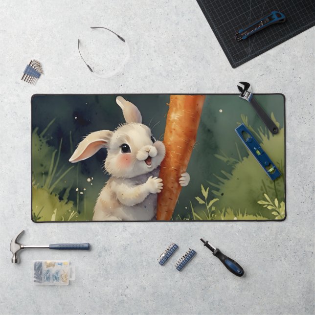Meadow Bunny Dreams : Whimsical Desk Mat (Poste de travail)