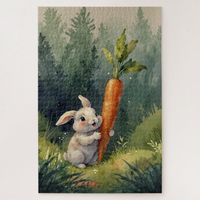 Meadow Bunny Dreams : Whimsical Puzzle (Vertical)