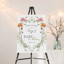 Meadow Flowers Watercolor Welcome Baby Shower