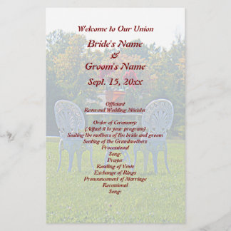 Meadow of Love - Arbre d'automne Mariage Flyer