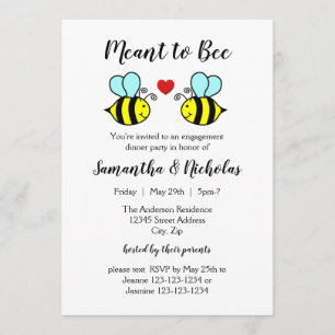 Meant to Bee - Invitation Fiançailles au dîner