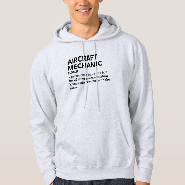 Mécanicien d'aéronef - Sweat - shirt à capuche de  (Devant)