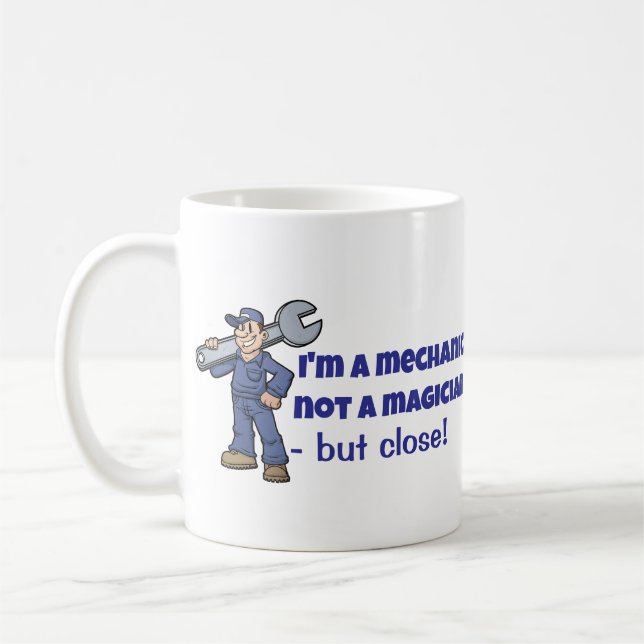 Mécanicien Drôle Pas Un Magicien Café Mug (Gauche)