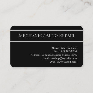 \Mécanique / Carte de visite de réparation automat