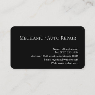 \Mécanique / Carte de visite de réparation automat