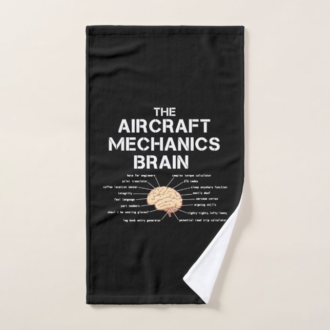 Mécanique de l'aéronef Cerveau drôle Avion Hélicop (Serviette à main)