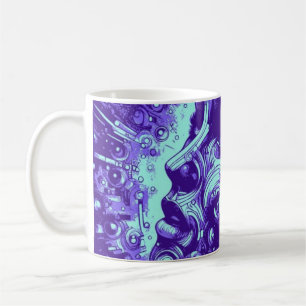 Mechanical Muse Mug Cyberpunk Violet
