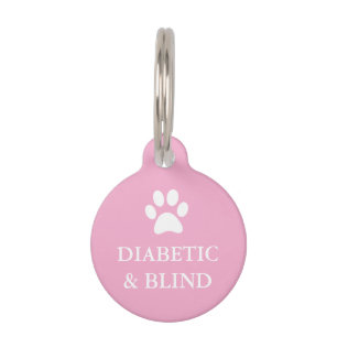 Médaille d'alerte pour chien diabétique et aveugle