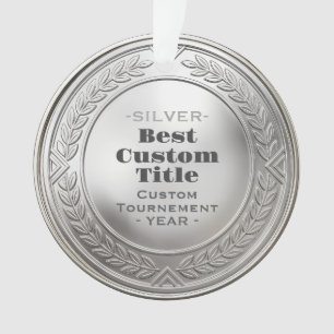 Médaille d'argent réaliste 3D personnalisable et m