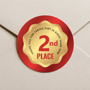 Médaille de 2ème place Événement Autocollant de co