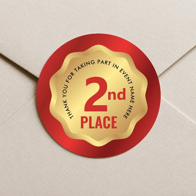 Médaille de 2ème place Événement Autocollant de co (Créateur téléchargé)