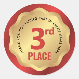 Médaille de 3ème place Événement Autocollant Compé