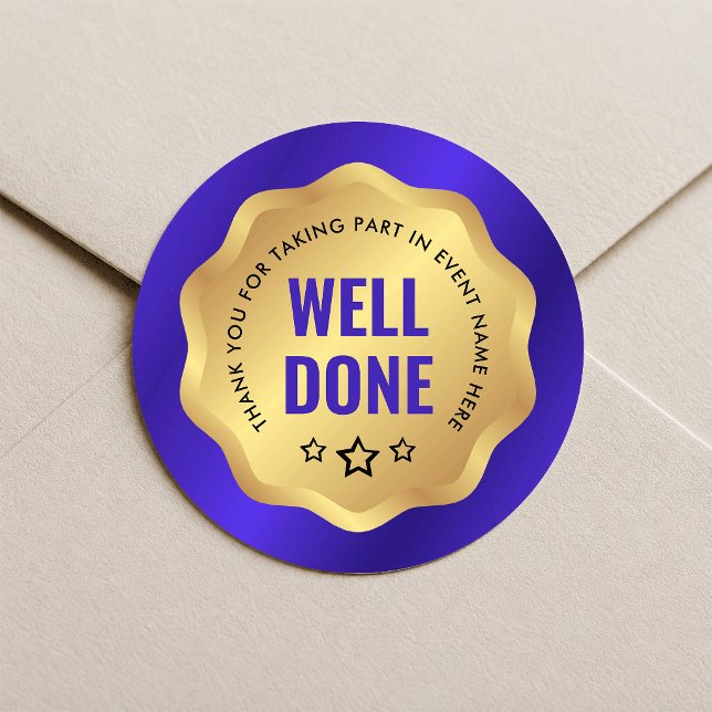 Médaille d'événement Bien Faite Autocollant Badge  (Créateur téléchargé)
