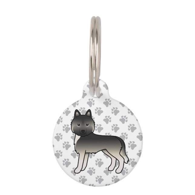 Médaille d'identification Chien de Dessin Animé Mi (Devant)