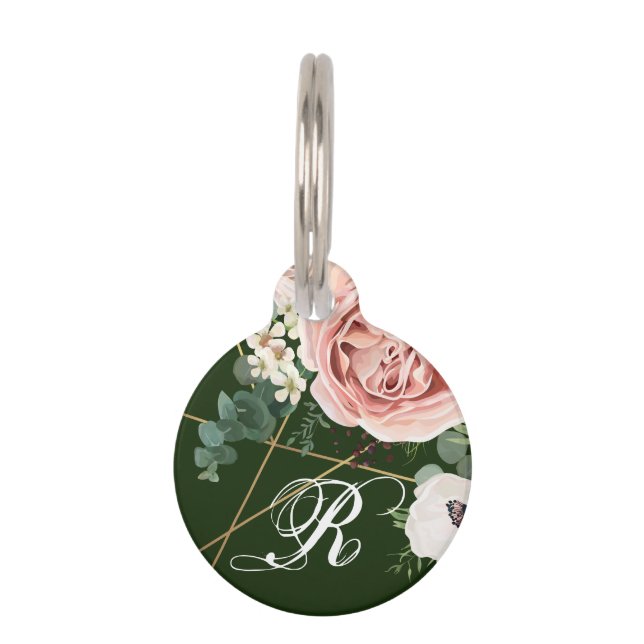 Médaille d'identification de chien personnalisée R (Devant)