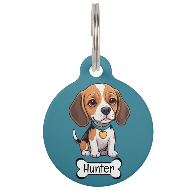 Médaille d'identification personnalisée Beagle (Devant)