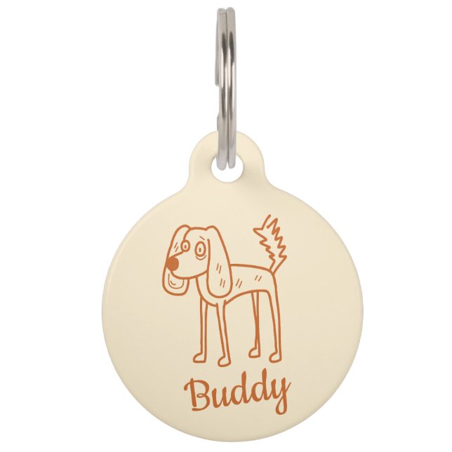 Médaille d'identification personnalisée pour chien (Devant)